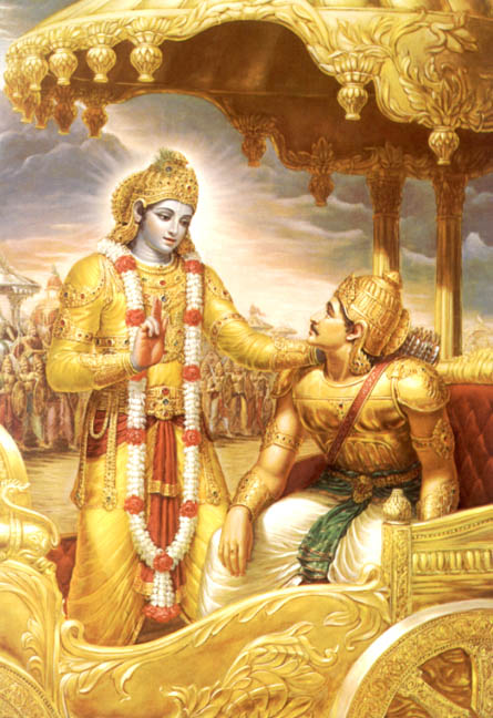 Sri Krihna y la enseanza de Aryuna, en el baghavad Gita